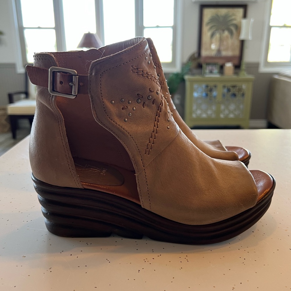 Miz Mooz Peep Toe Boots